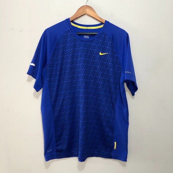 Nike Other - Nike Livestrong Men's Short Sleeve Athletic Shirt Blue/Yellow XLarge